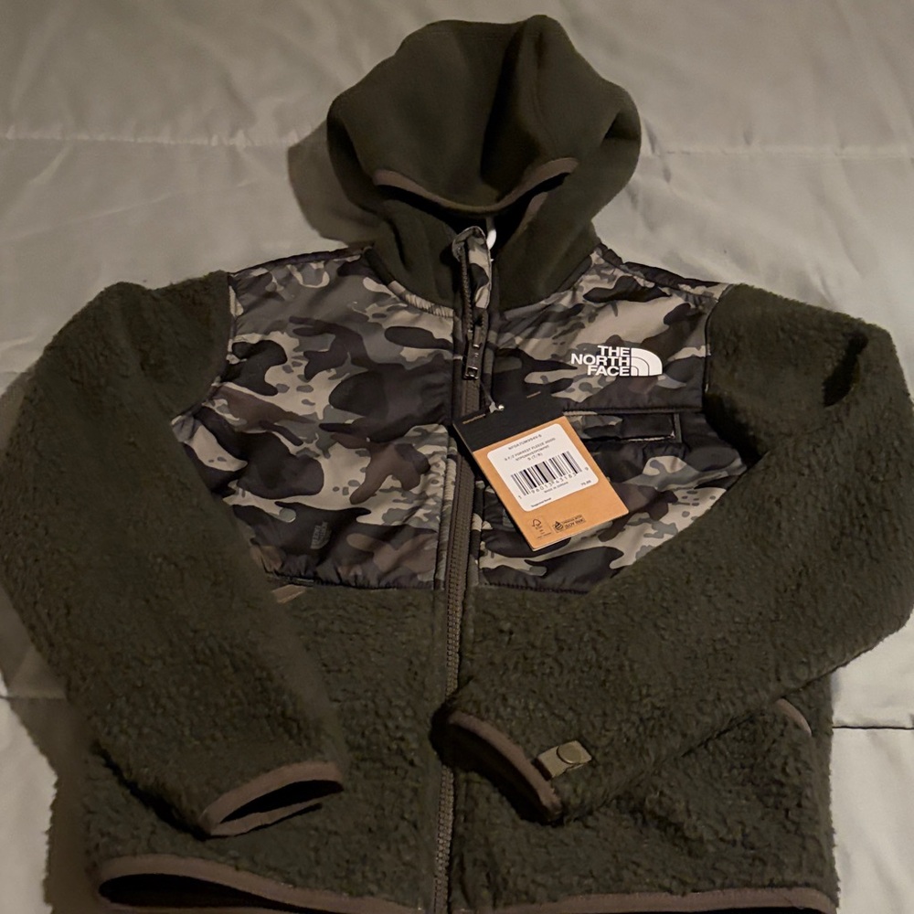 The North Face Kids' Olive and Camo Fleece Hoodie